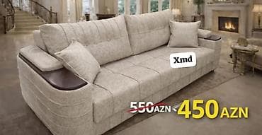 divan kreditle: - Yumşaq bej rəngli, geniş oturacaqlı 3 nəfərlik divan - Rahat bel — 1