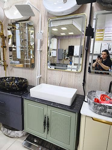 skaf: Hamam üçün lavabo dəsti – müasir dizayn - Lavabo: düzbucaqlı — 1