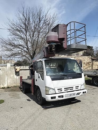 sebet masin: Isuzu üzərində quraşdırılmış səbətli avtokran Yüksəkdə təhlükəsiz və — 3