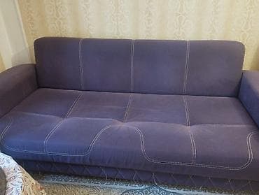 Divanlar: Bənövşəyi rəngdə 3 nəfərlik yumşaq divan. - Parça üzlük: zərif — 1