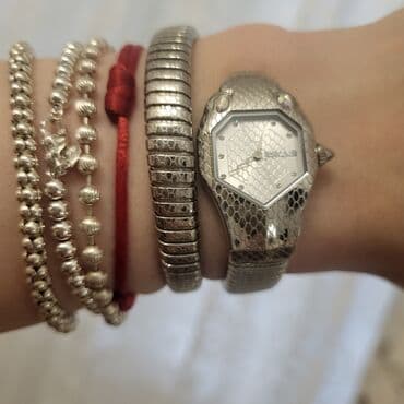 ucuz ağıllı saatlar: İşlənmiş, Klassik Saat dəsti, rəng - Gümüşü — 3