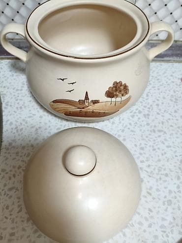 keramika qablar: Sup qabları, 1 əd, rəng - Bej, Keramika — 3