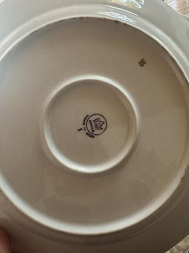 saatlar type 1: Çay dəsti, rəng - Qızılı, Farfor, 6 nəfərlik, Almaniya — 3