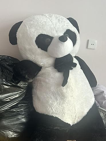 Böyük ölçülü plyuş panda oyuncağı - Rəng: ağ-qara klassik panda