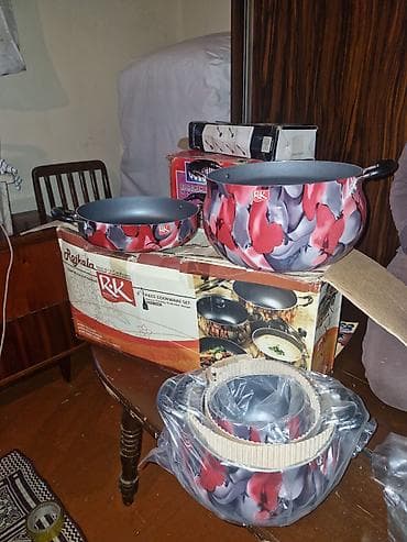 Посуда для готовки: Сковородка, цвет - Красный, Алюминий — 1