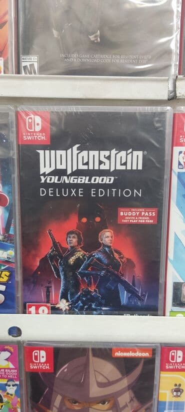 диск: Nintendo switch üçün wolfenstein youngblood deluxe edition oyun diski — 1