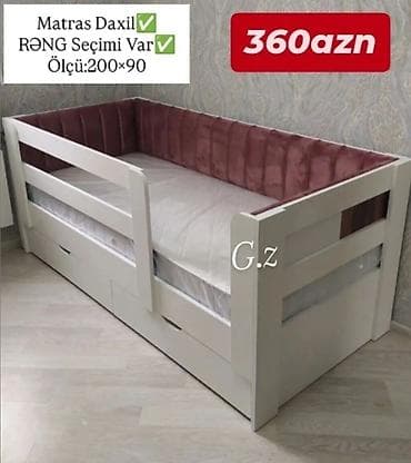 Oğlan və qız üçün, Yeni, Çarpayı, Bazasız, Matras ilə, Siyirməli