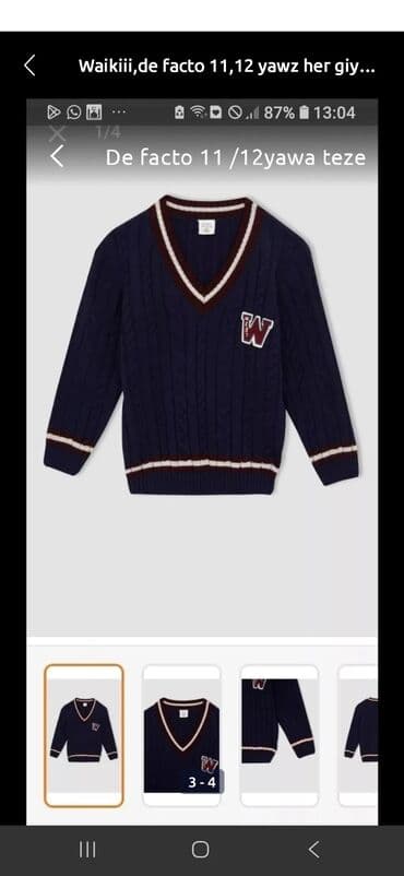 DeFacto uşaq sviteri - Ölçü: 10-11 yaş (istehsalçı ölçüsü 11/12 yaş