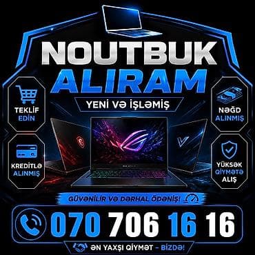 Planşetlər: YÜKSƏK QİYMƏTLƏ NOUTBUK ALIRAM TEKLİF EDİN YENİ VƏ İŞLƏMİŞ — 1