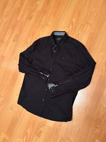 varatnikli koynekler: Мужская рубашка, Avva, L, цвет - Черный — 1