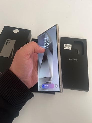 12 volt: Samsung Galaxy S24 Ultra, 256 GB, rəng - Boz, İki sim kartlı — 4