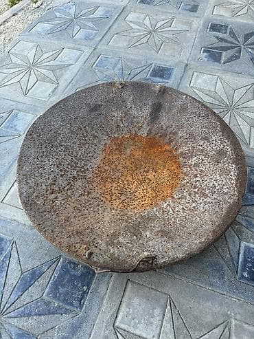 manqal sac: Metall qazan/qovurma sacı - Material: qalın poladdan hazırlanmış — 4