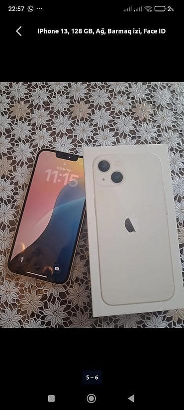 telefon aksesuarları toptan: IPhone 13, 128 GB, Ağ, Face ID — 3
