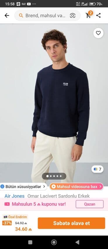 Kişi və qadınlar üçün gündəlik sweatshirt kolleksiyası - Air Jones