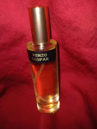 kəhrəba təsbehlər: KENZO LEOPAR ətir - Şüşə flakon, şaquli silindrik forma, qızılı — 1
