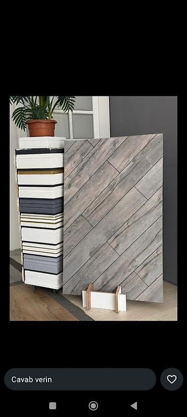 Ağac fakturalı keramika döşəmə-kafel nümunəsi - Material: keramika -