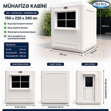 Mühafizə kabini – SELİKA Ölçülər (en × uzunluq × hündürlük): 150 × lalafo.az -da Mühafizə kabini – SELİKA Ölçülər (en × uzunluq × hündürlük): 150 ×