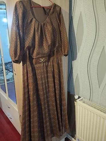 libas: Uzun qəhvəyi xanim donu — 1