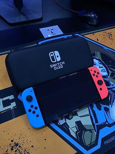 joy mini: Nintendo Switch OLED 64Gb+128Gb SDcard Case+antiudar hediye Karobkasi — 1