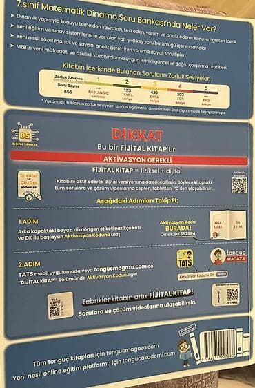 Школьные учебники: Məhsul: Tonguç 7-ci sinif Dinamo Plus Soru Bankası – Riyaziyyat — 2