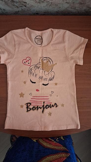 шорты женские: Футболка, Для девочек, 7 - 8 лет — 9