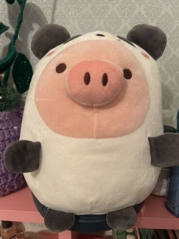 toxunma uşaq paltoları: Şirin plüşk oyuncaq – donuzcuq dizaynı - Yumşaq, məxməri toxumalı — 1