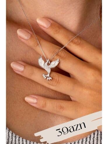 Hummer: Zərif qadın boyunbağıları kolleksiyası - Qar dənəsi asqılı gümüş — 5