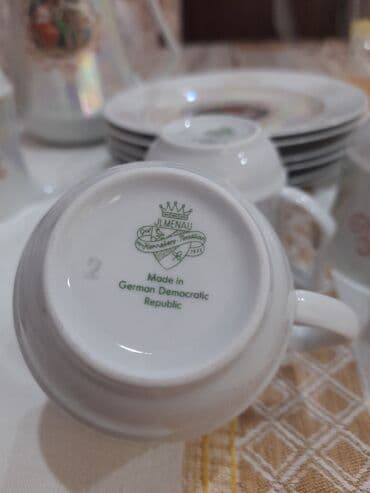 original cobalt: Çay dəsti, rəng - Ağ, Farfor, Madonna, 6 nəfərlik, Almaniya — 6