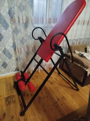 kürək trenajoru: Tərs asılma trenajoru (inversion table) - Səliqəli, möhkəm metal — 3