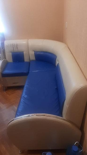 tabletka stul: Künc divan, Açılmayan, Bazalı, Süni dəri — 1