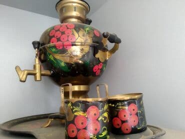 samovar altı podnos: Elektrik samovar altlıq və iki ədəd stəkan altlığı işlənməyib — 1