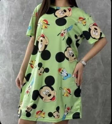 saç rəngləyən şampun: Qrafikli rahat ev donları (Tunika) - Model: qısaqollu, dizə qədər — 6