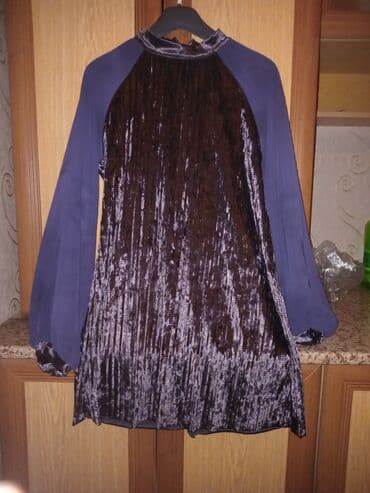 женские стрейчевые юбки: Qadın üst geyimləri dəsti 1) Mavi bluz - Boş kəsim, rahat siluet - — 2