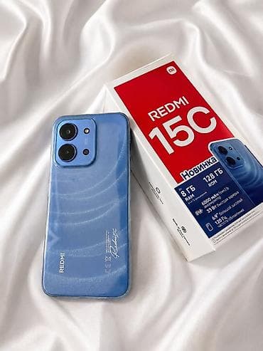 redmi 15 c: Redmi 128 GB, rəng - Mavi, Barmaq izi — 1