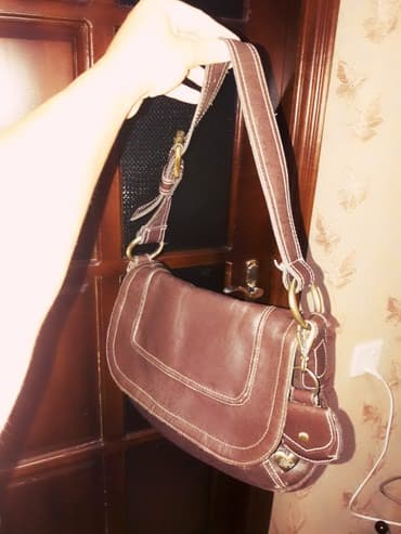 qaşlı çanta: Sumka temiz deri mango — 1