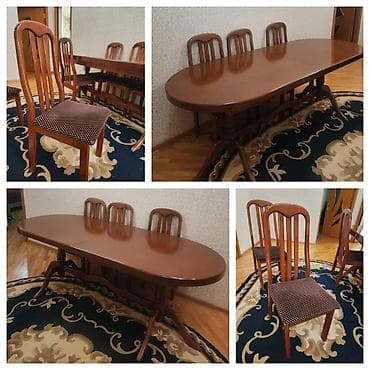 Mebel: Qonaq otağı üçün, İşlənmiş, Oval masa — 1