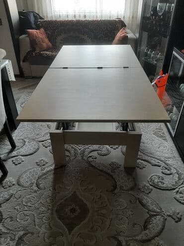 masa oturacaqlar: Jurnal masası, İşlənmiş, Transformer, MDF, Kvadrat masa — 5