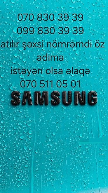 telfon satisi: Xüsusi mobil nömrələr dəsti • Operator kodları: 070 və 099 • Nömrə — 1