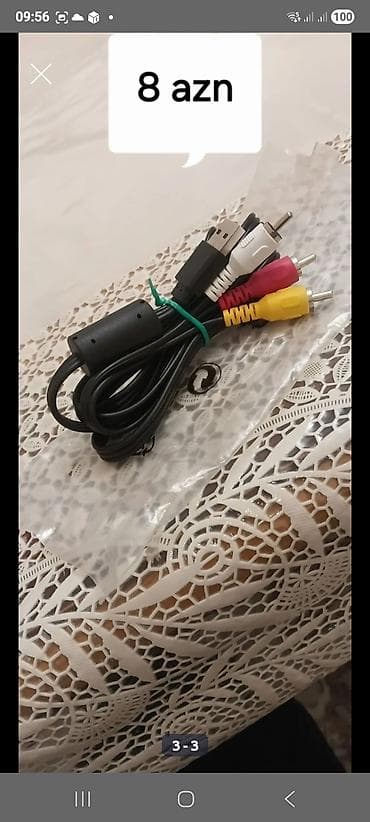 USB–RCA (AV) kabel Xüsusiyyətlər: - USB kişi ucu - 3x RCA kişi ucu