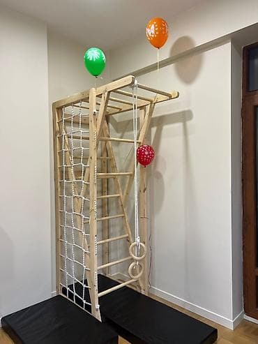 Uşaq üçün ev daxili idman-kompleksi – taxta konstruksiya — 2