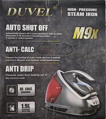 par utusu: DUVEL M9X yüksək təzyiqli buxarlı ütü - Güc: 3000 W - Maks. təzyiq: 8 — 3