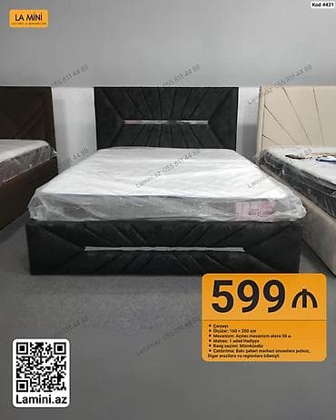 Məhsul: Çarpayı (LAMINI) - Ölçülər: 160 × 200 sm - Mexanizm: Açılan — 1