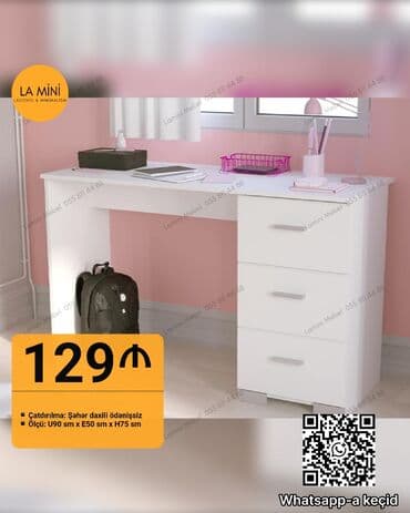 стол нержавейка: Kompüter masası, Yeni, Açılmayan, Laminat, Dördbucaq masa — 34