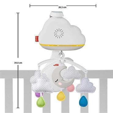 Fisher-Price Calming Clouds Mobile & Soother – beşik üçün musiqili — 4