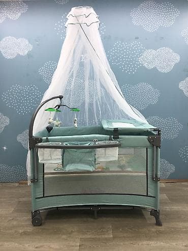 💙✨ Manej-Yataq – 0-5 Yaş Üçün (Yellənmə Funksiyasız) Rahat yuxu 💤