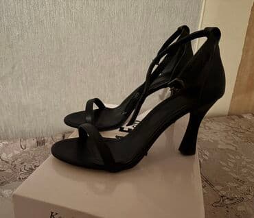 женские босоножки на шпильке: Ölçü: 40, rəng - Qara, Yeni — 2