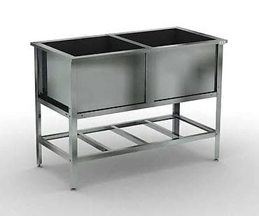 бак из нержавейки: Paslanmayan poladdan sənaye tipli çoxgözlü yuyucu vanna - Material — 1