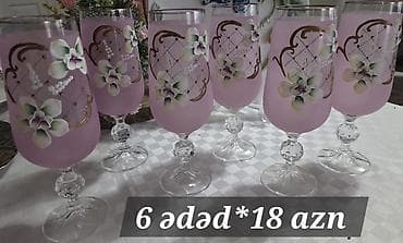 su cen: Qədəhlər, Şüşə, 12 ədədli dəst, Türkiyə — 3