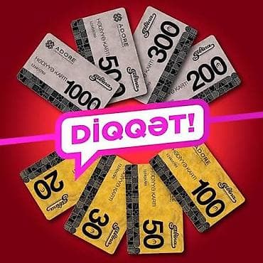 Adore mağazaları üçün hədiyyə kartları- Məbləğlər: 100 manat -80