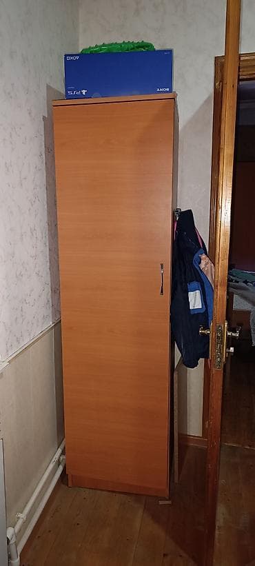1 qapı, Qəhvəyi, Taxta, Açılan, Düz dolab — 1